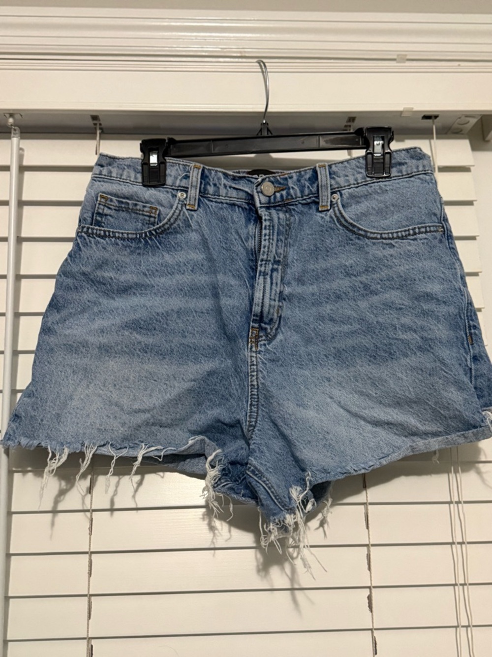 BDG Light Blue High-Rise Cutoff Denim Shorts